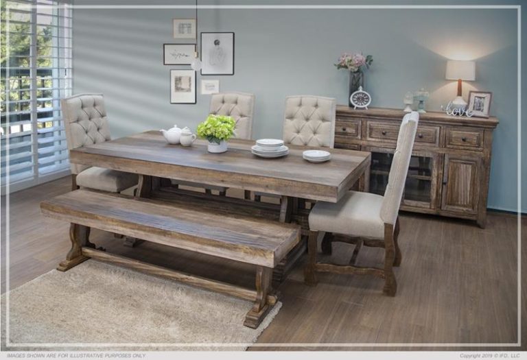marquez table with bench and chairs