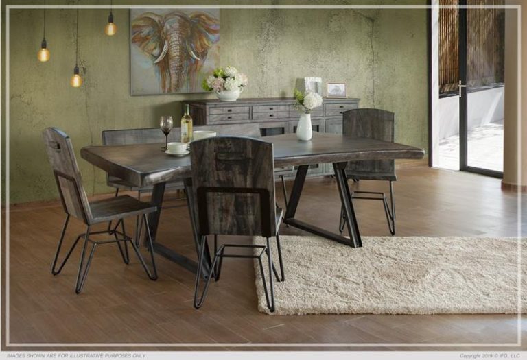 wooden table and chairs