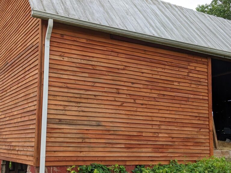 barn with beveled pine siding