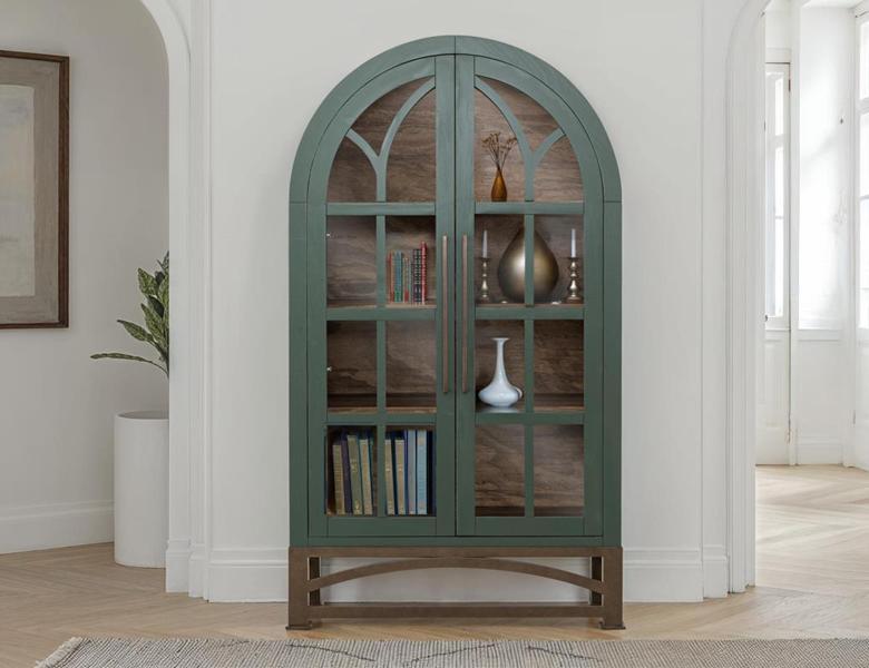 blue and green cabinets